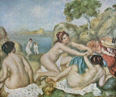 Three Bathing Girls with Crabs by Pierre Auguste Renoir
